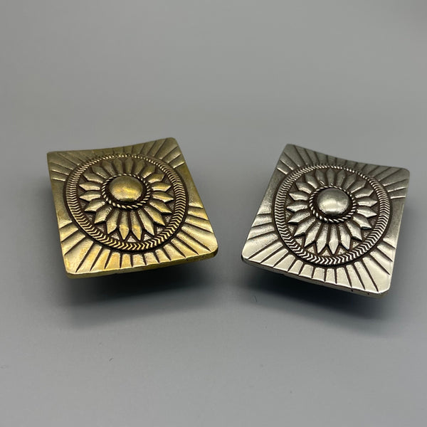 Navajo Belt Buckle 1 1/2''Old Silver Brass Finish