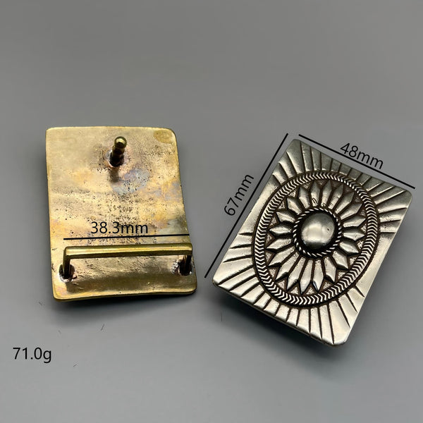 Navajo Belt Buckle 1 1/2''Old Silver Brass Finish