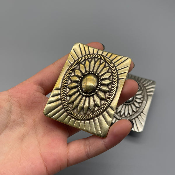Navajo Belt Buckle 1 1/2''Old Silver Brass Finish