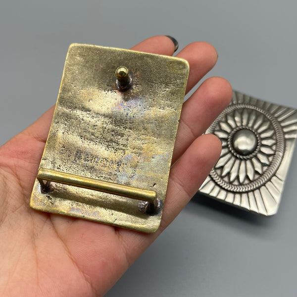 Navajo Belt Buckle 1 1/2''Old Silver Brass Finish