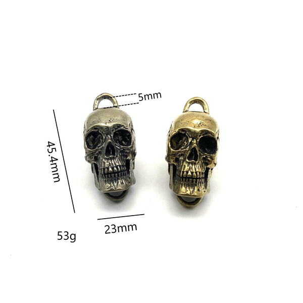 Vintage Skull Link Connector Copper Skulls Keychain Pendants