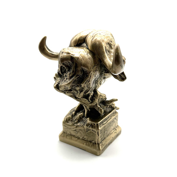 Brass Bull Head Statues Office Brass Figurine Desk Artistic Ornament Decoration Sculpture,Gift for Friends