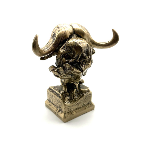 Brass Bull Head Statues Office Brass Figurine Desk Artistic Ornament Decoration Sculpture,Gift for Friends