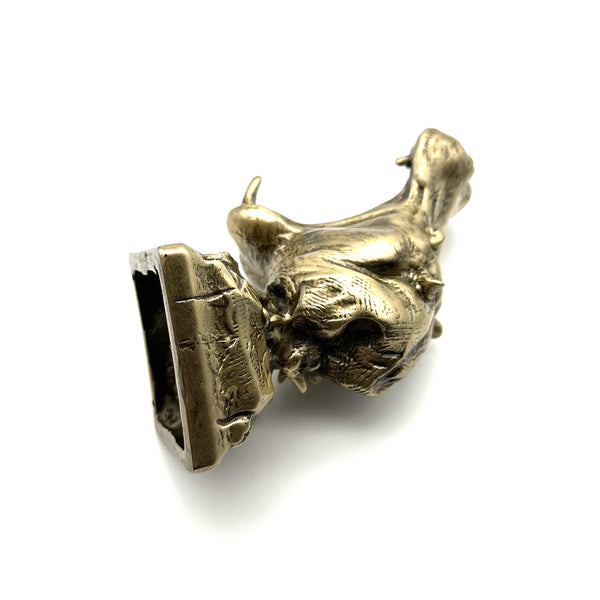 Brass Hippo Statues Office Brass Figurine Desk Artistic Ornament Decoration Sculpture,Exclusive Gifts For Friends