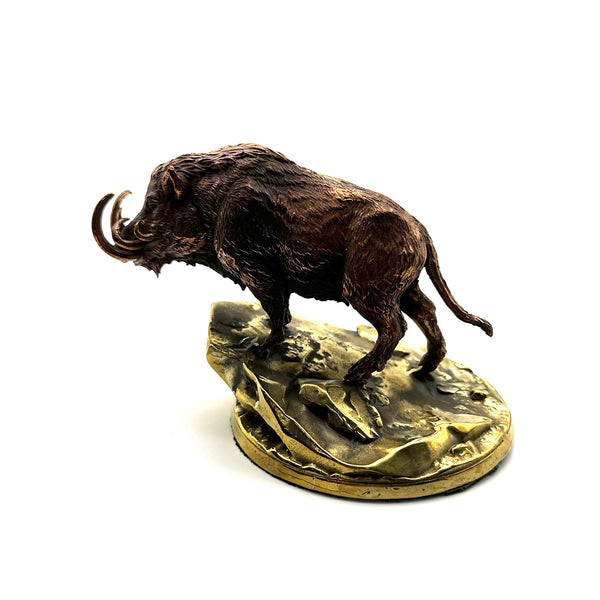 Handmade Copper Wild Boar Statues Brass Figurine Desk Decoration Sculpture,Gift for Friends