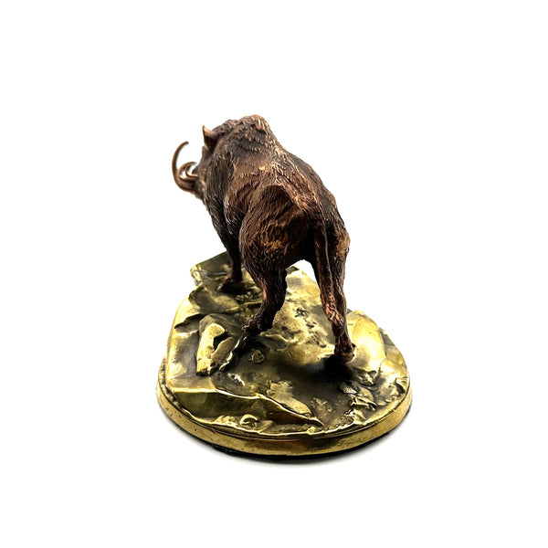Handmade Copper Wild Boar Statues Brass Figurine Desk Decoration Sculpture,Gift for Friends