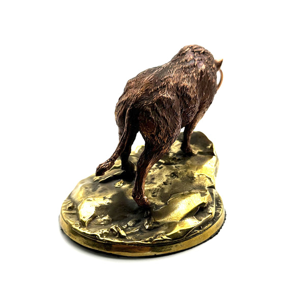 Handmade Copper Wild Boar Statues Brass Figurine Desk Decoration Sculpture,Gift for Friends