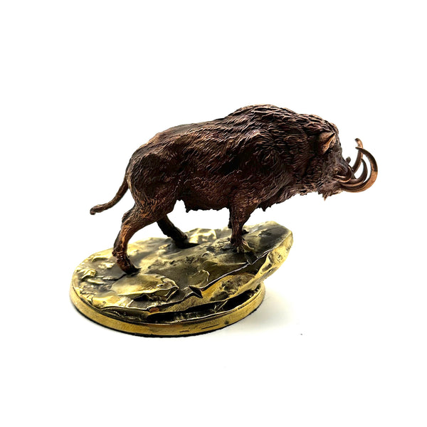 Handmade Copper Wild Boar Statues Brass Figurine Desk Decoration Sculpture,Gift for Friends