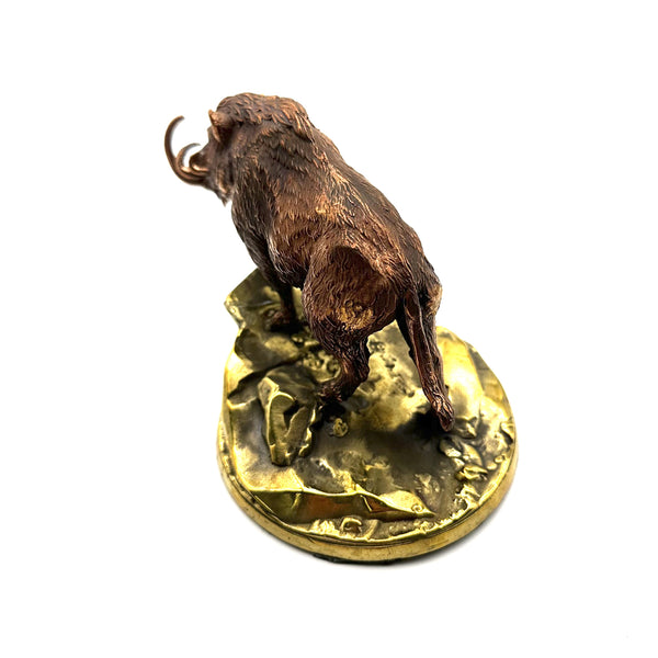 Handmade Copper Wild Boar Statues Brass Figurine Desk Decoration Sculpture,Gift for Friends