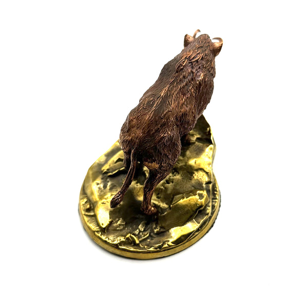 Handmade Copper Wild Boar Statues Brass Figurine Desk Decoration Sculpture,Gift for Friends