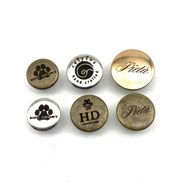 15/17/20mm Jeans Button Pin Customized Logo/Text Denim Button Replacement Personalised Brand Clothing Buttons