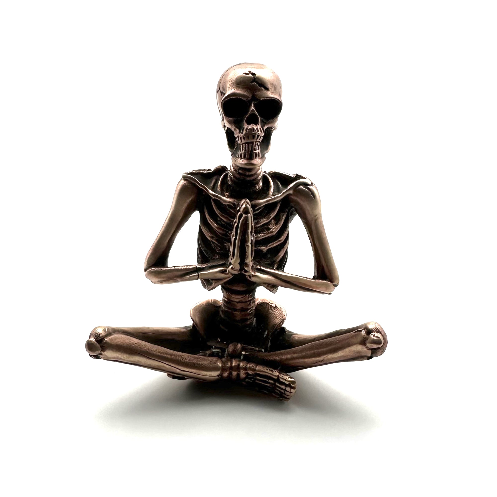 Copper Yoga Skull Statues Decorative Copper Figurine Desk Artistic Ornament Sculpture,Exclusive Gifts For Friends