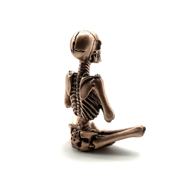 Copper Yoga Skull Statues Decorative Copper Figurine Desk Artistic Ornament Sculpture,Exclusive Gifts For Friends