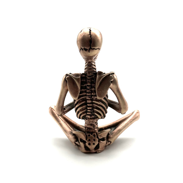 Copper Yoga Skull Statues Decorative Copper Figurine Desk Artistic Ornament Sculpture,Exclusive Gifts For Friends