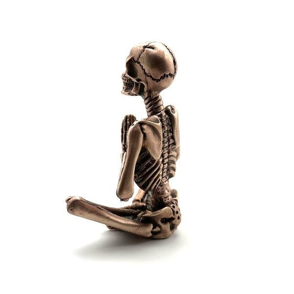 Copper Yoga Skull Statues Decorative Copper Figurine Desk Artistic Ornament Sculpture,Exclusive Gifts For Friends