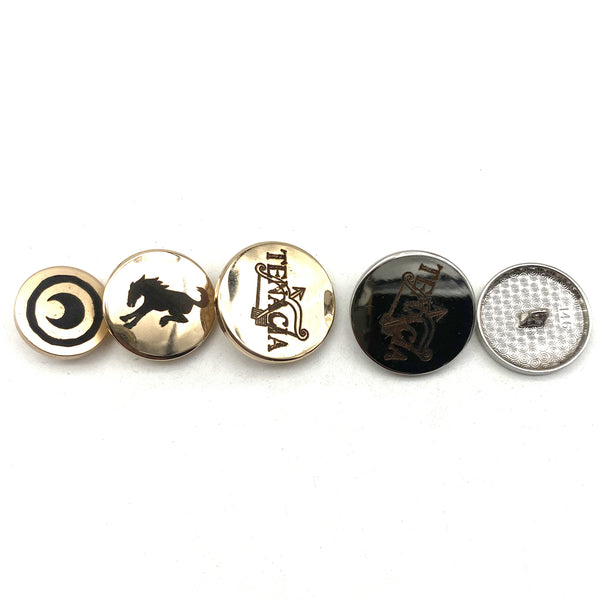 Custom Logo Shank Buttons,Round Metallic Shank Buttons,Sewing Buttons For Trench Coat, Uniform, Classic Blazer, Duffle