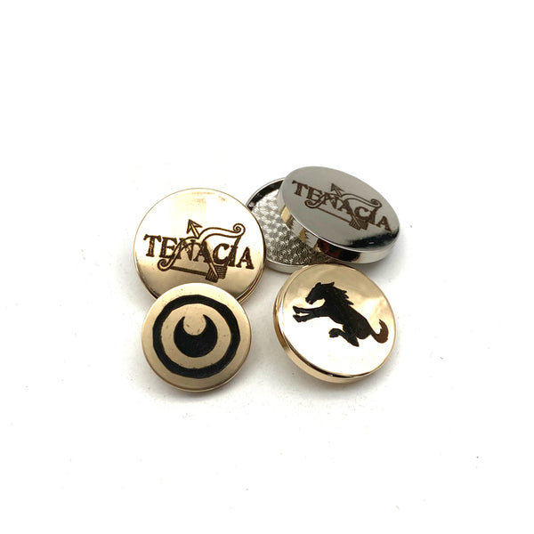 Custom Logo Shank Buttons,Round Metallic Shank Buttons,Sewing Buttons For Trench Coat, Uniform, Classic Blazer, Duffle