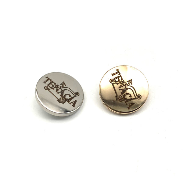 Custom Logo Shank Buttons,Round Metallic Shank Buttons,Sewing Buttons For Trench Coat, Uniform, Classic Blazer, Duffle