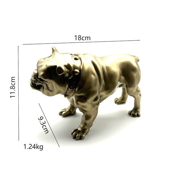 Brass Decor Ornament Bulldog Figurine Handmade Statue Gifts for House&Office Improvement