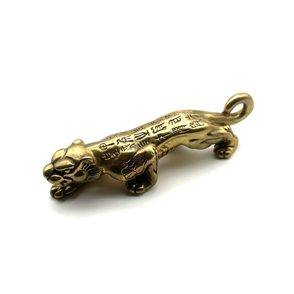 Handcrafted Leopard Statue | Cute Animal Desk Sculpture | Unique Office Decor Gift for Wildlife Collectors | Solid Brass Big Cat Figurine