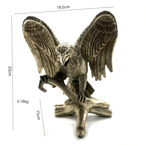 Bronze Sculpture Life like Eagle Statue Brass Decor Ornament House&Office Improvement Figurine