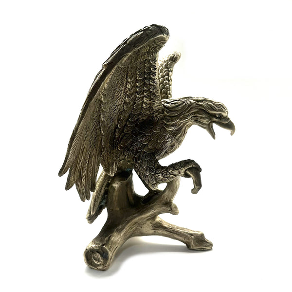 Bronze Sculpture Life like Eagle Statue Brass Decor Ornament House&Office Improvement Figurine