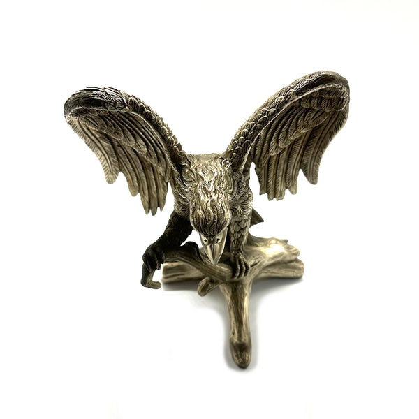 Bronze Sculpture Life like Eagle Statue Brass Decor Ornament House&Office Improvement Figurine
