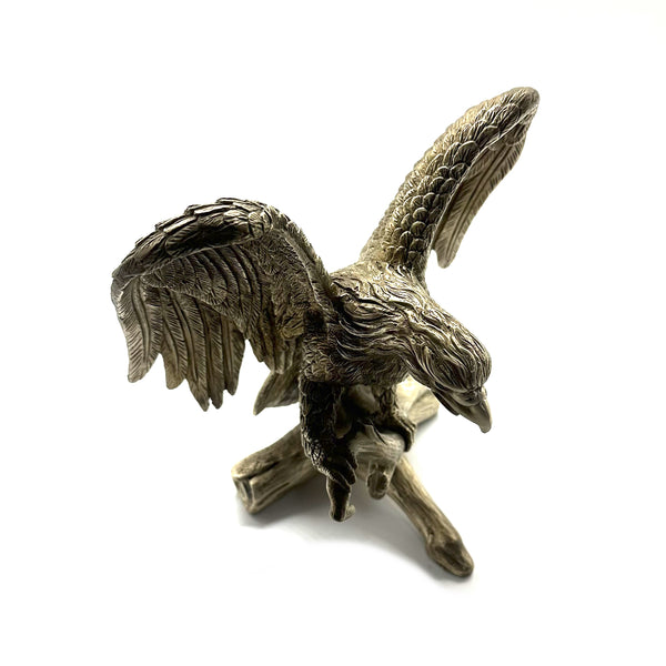 Bronze Sculpture Life like Eagle Statue Brass Decor Ornament House&Office Improvement Figurine