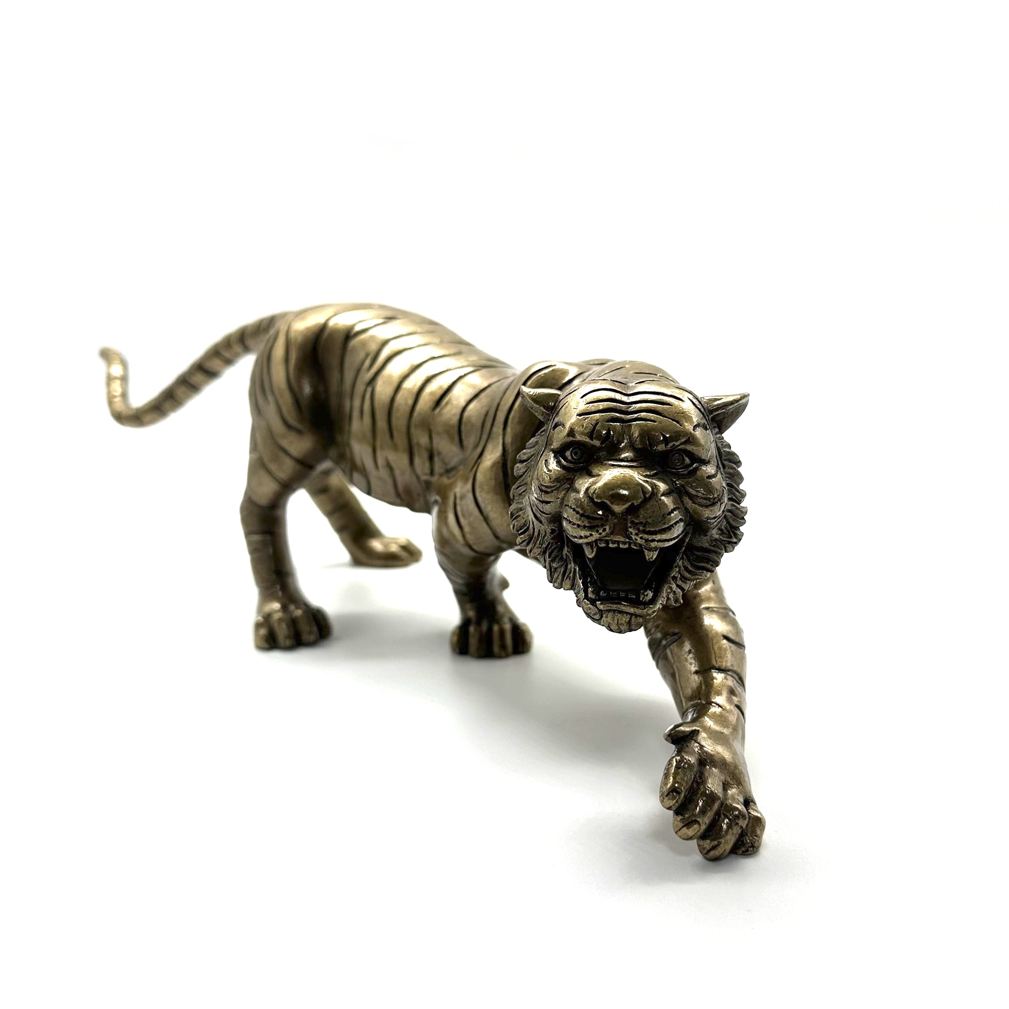Bronze Tiger Statue Brass Decor Ornament Brass Tiger Figurine House&Office Improvement Figurine