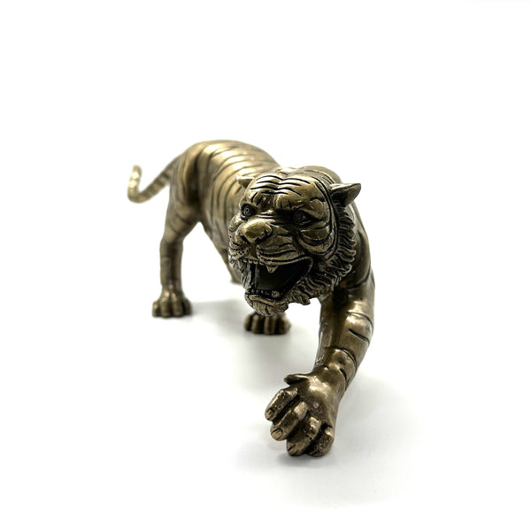 Bronze Tiger Statue Brass Decor Ornament Brass Tiger Figurine House&Office Improvement Figurine