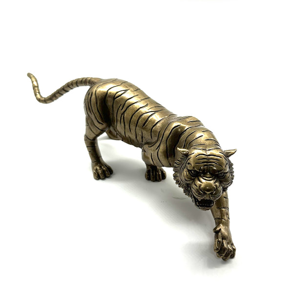 Bronze Tiger Statue Brass Decor Ornament Brass Tiger Figurine House&Office Improvement Figurine