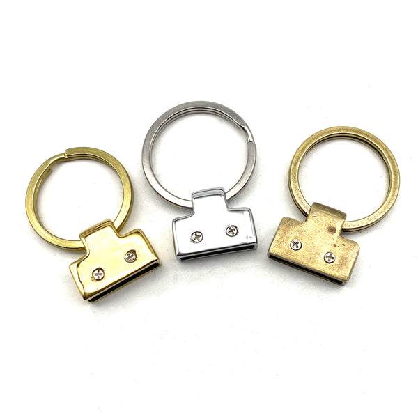 Premium Brass Leather Key Fob Leather Keychain Cover