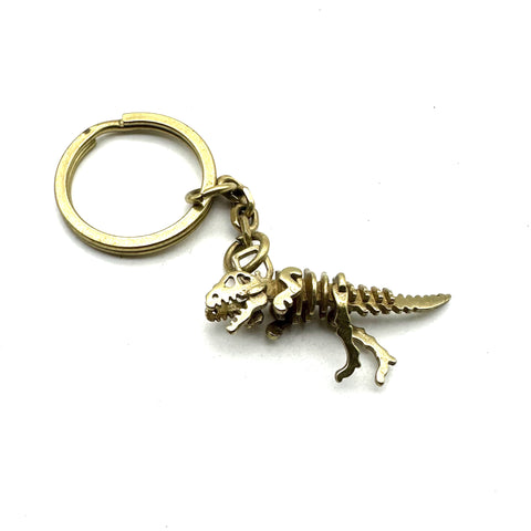 Brass Dinosaur Keyring Bag Decorative Charm