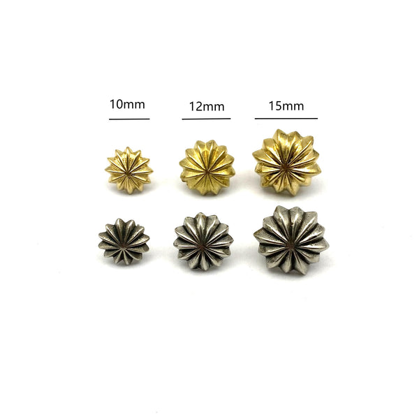 Flower Daisy Studs Pin Back Leather Crafts Decoration Hardwares