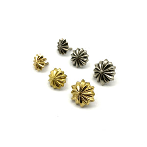 Flower Daisy Studs Pin Back Leather Crafts Decoration Hardwares