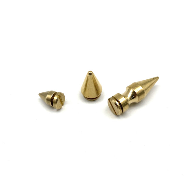 Brass Spikes Rivets Screw Back Conical Studs,Leather Crafting Bullet Post Button 9/13/25mm