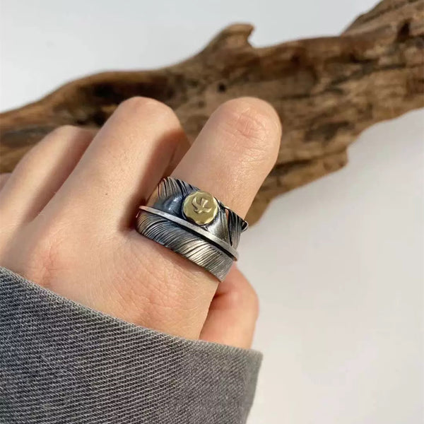 925 Sterling Silver Ring Size 11-16 Men Women Adjustable Band Ring