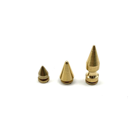 Brass Spikes Rivets Screw Back Conical Studs,Leather Crafting Bullet Post Button 9/13/25mm