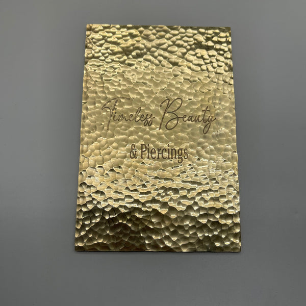 Personalized Brass Plaque 3mm Custom Engraved Gift &nbsp;House Number Sign | Memorial Plaque