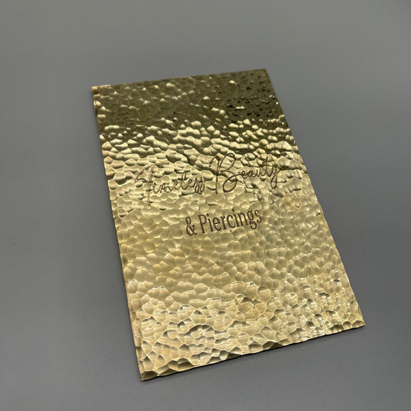 Personalized Brass Plaque 3mm Custom Engraved Gift &nbsp;House Number Sign | Memorial Plaque