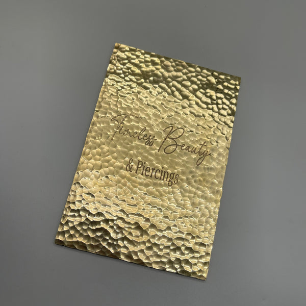 Handmade Hammered Brass Door Plate, Custom Villa Decoration