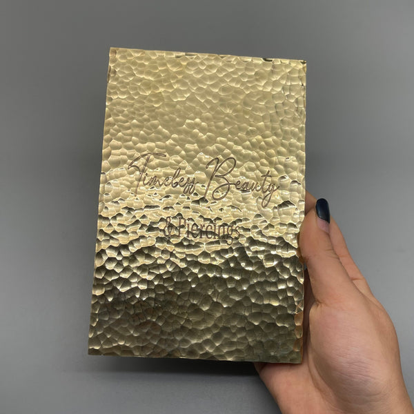 Handmade Hammered Brass Door Plate, Custom Villa Decoration