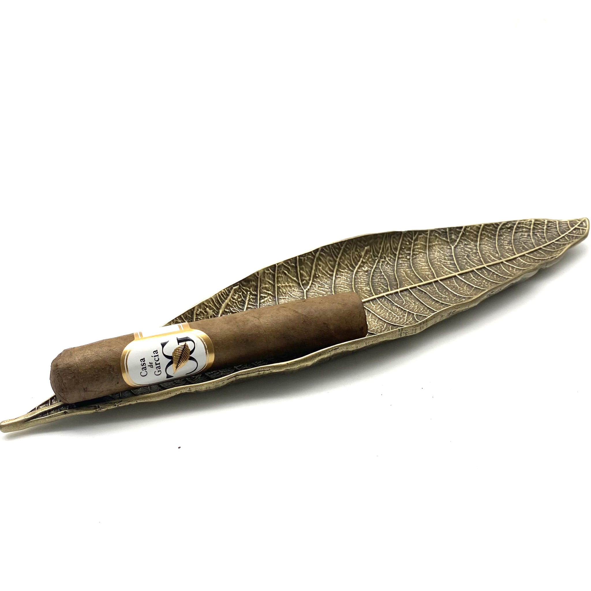 Brass Leaf Ashtray Leaf Design Cigar Tray 28*6.5cm
