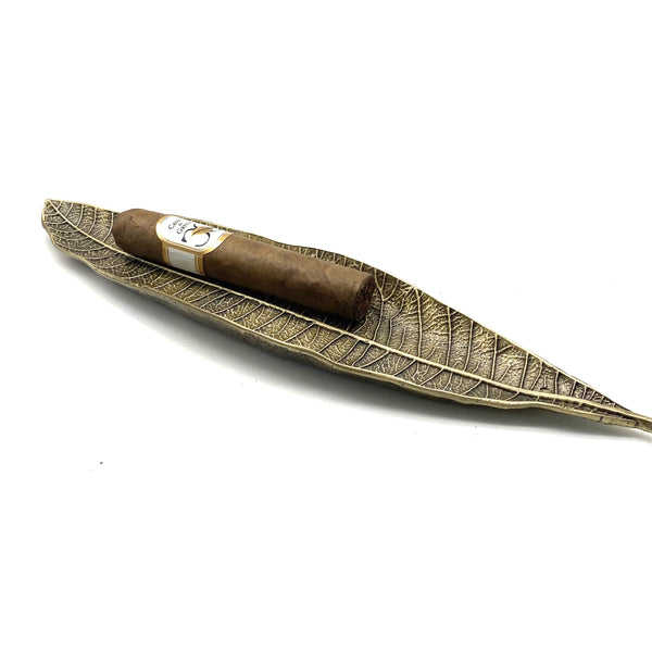 Brass Leaf Ashtray Leaf Design Cigar Tray 28*6.5cm
