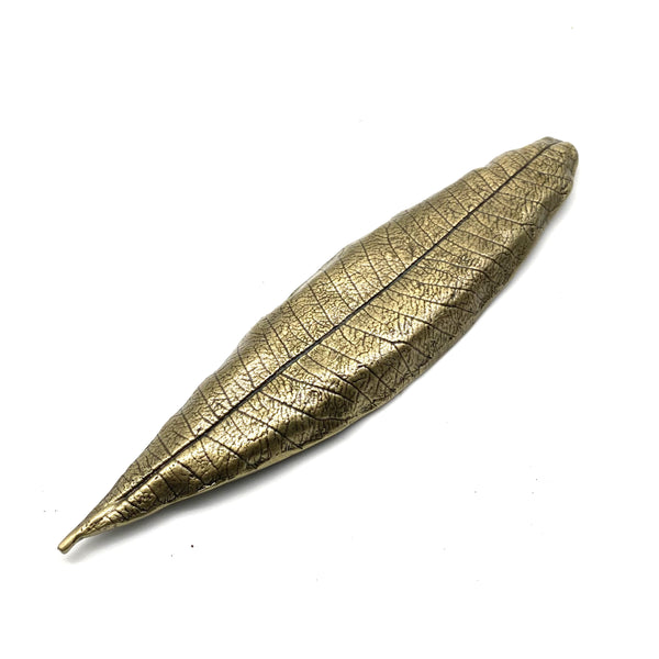 Brass Leaf Ashtray Leaf Design Cigar Tray 28*6.5cm