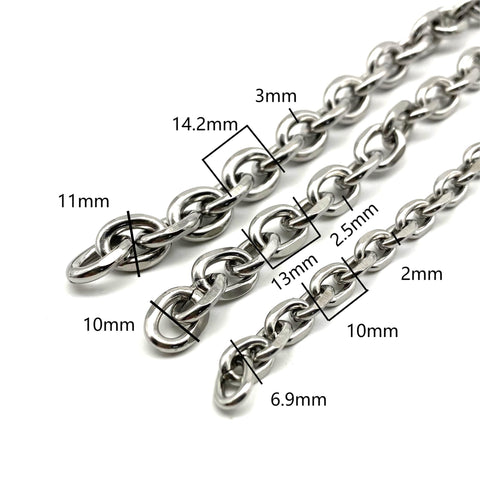 Stainless Anchor Link Chain Cross O Shape Chain