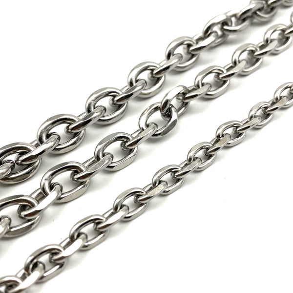 Stainless Anchor Link Chain Cross O Shape Chain