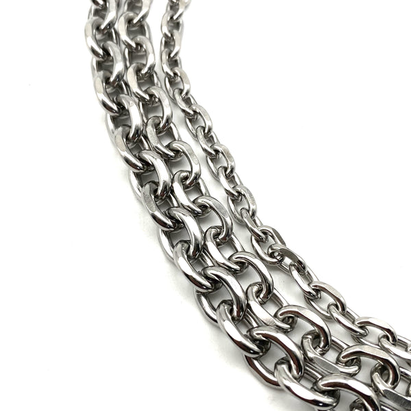 Stainless Anchor Link Chain Cross O Shape Chain