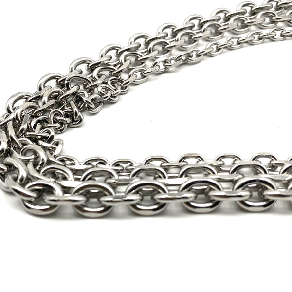 Stainless Anchor Link Chain Cross O Shape Chain