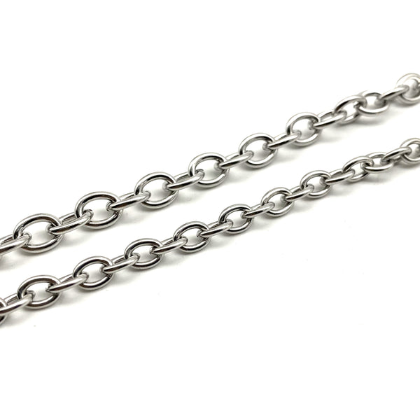 6/7.8mm Width Stainless O Shape Chain Hypoallergenic Necklace Chain Jewelry Finding